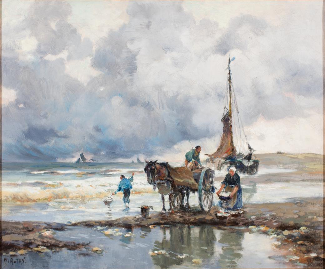 Seascape oil painting.