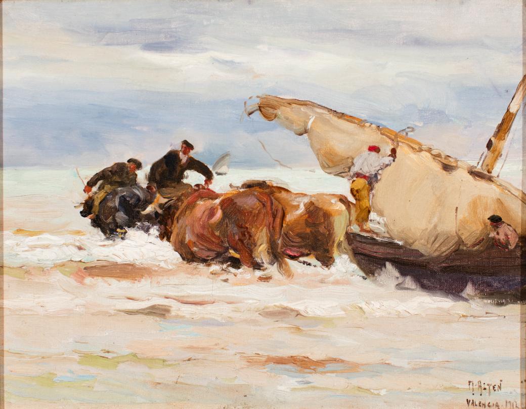 Seascape oil painting.