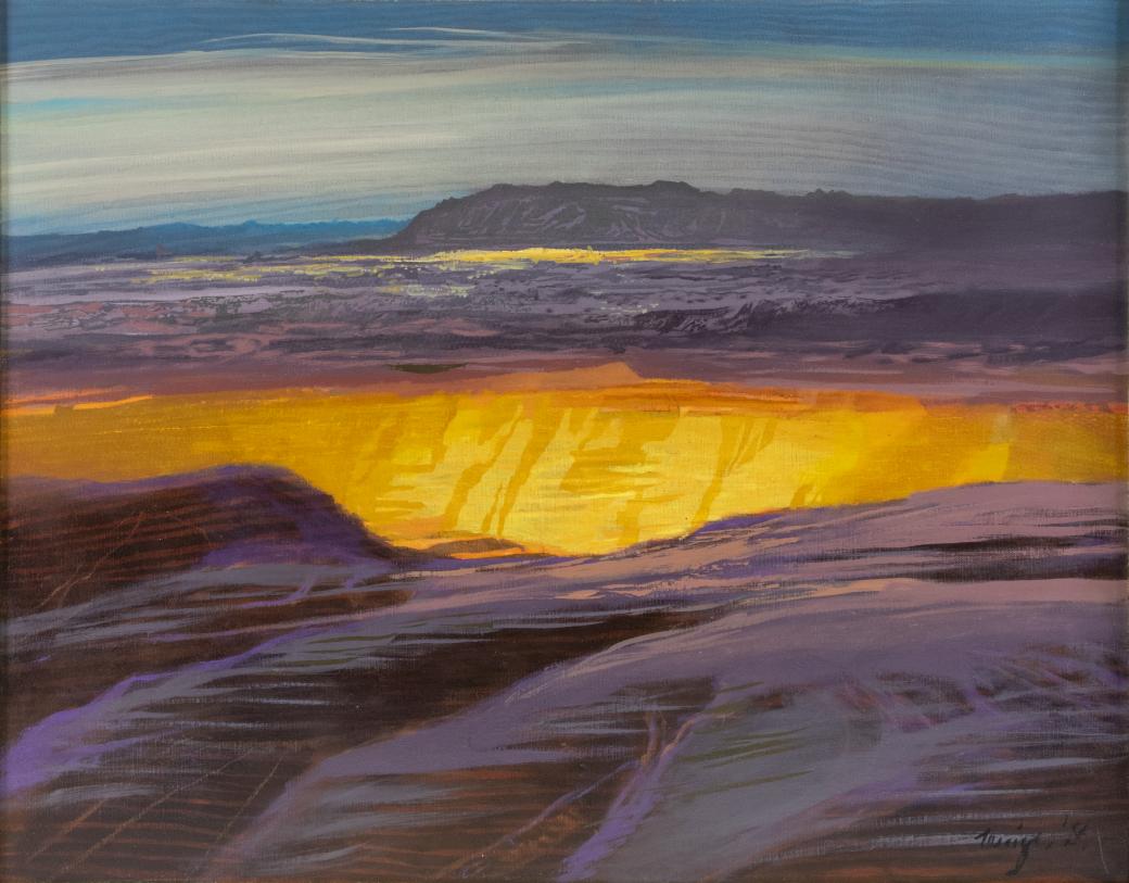 Colorful landscape of a canyon like area.