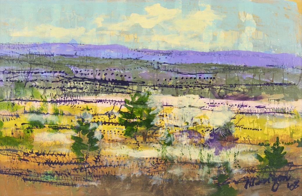 Colorful, abstract landscape.