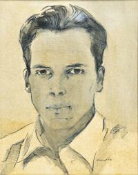 Self portrait of Armand Merizon as a younger man.
