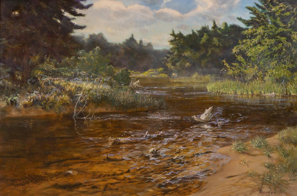 Landscape of a Michigan river.