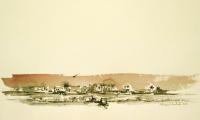 Evening Watercolor Landscape