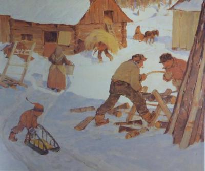 “Laying in Supplies” by Clarence Gagnon 