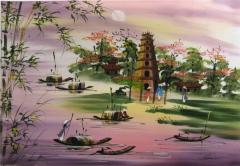 Lake View with Pagoda (Vietnamese)