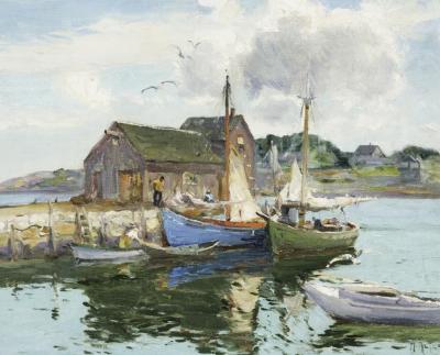 Fishing Boats at Rockport, 1931