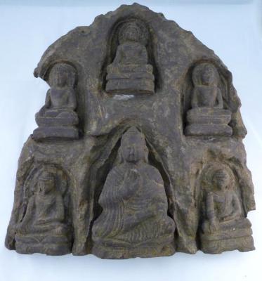 Seated Buddha Accompanied by Bodhisattvas, Southeast Asia