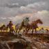 Plowing at Sunset