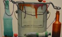 Untitled (Orange and Green Paint)