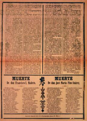 Muerte de Don Francisco I. Madero... (Death of Francisco I. Madero ...)