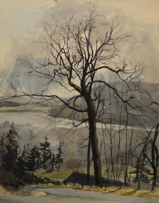 Untitled (Tree with Mountains)