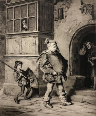 John Falstaff and His Page (Second Part of "Henry IV," Act II, Scene I)