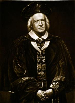 Samuel Phelps as Cardinal Wolsey in "Henry VIII" (Act III, Scene II)