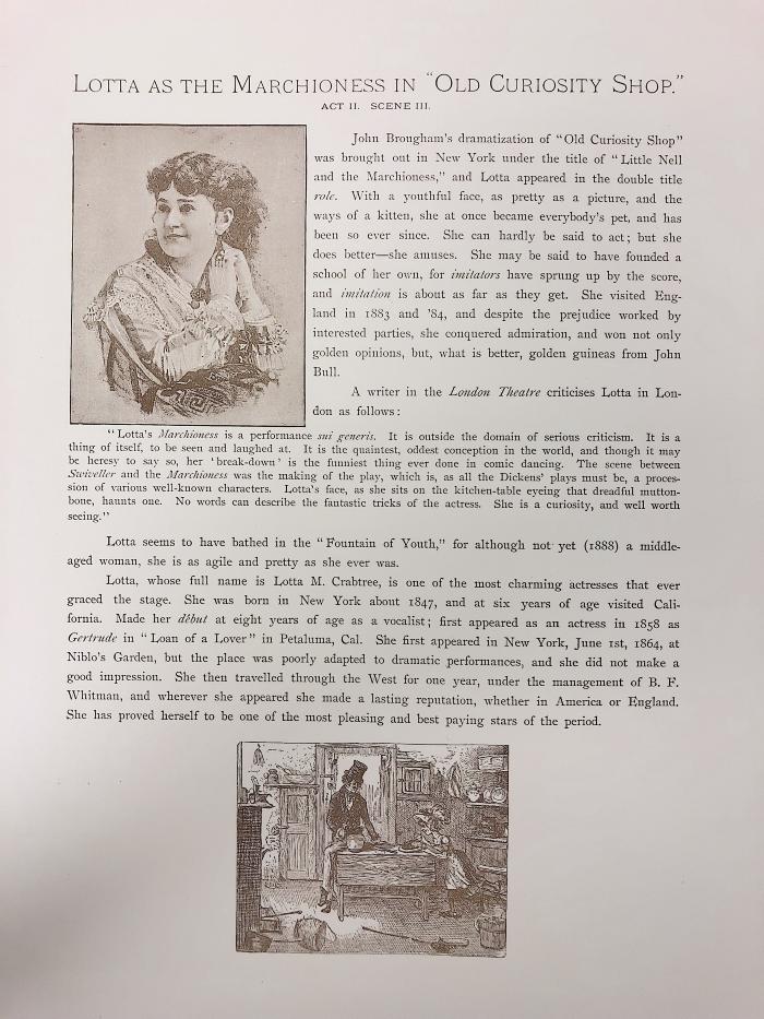 Lotta as the Marchioness in "Old Curiosity Shop" (Act II, Scene III) 