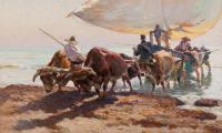 Oxen, Boat and Fishermen, Valencia