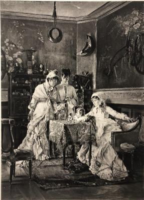 The Visitors (From the Original Painting by Alfred Stevens)