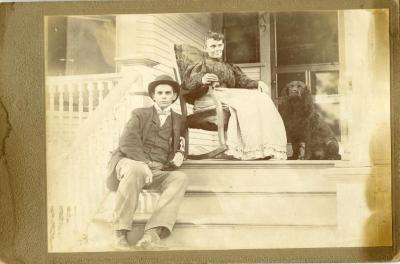 Untitled (Family on Porch with Dog)