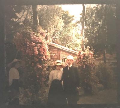 Untitled (Three People with Pink Flowers)