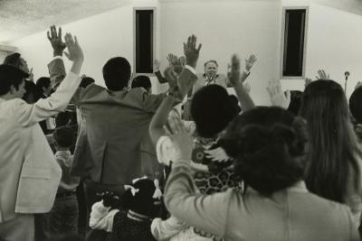 Congregation in Prayer, Hands in Air, Georgia