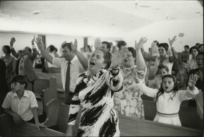 Congregation Praying and Singing in Church, Georgia