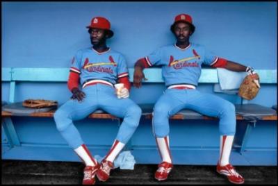 Tony Scott and Garry Templeton, Dodger Stadium, Los Angeles, CA