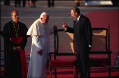 Pope John Paul II with Fidel Castro, Havana, Cuba