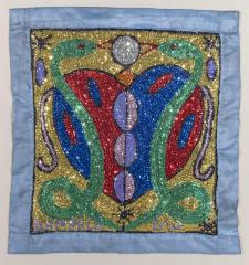 Haitian Vodou Flag (Heart and Snakes)