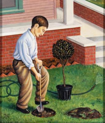 Man Planting A Tree