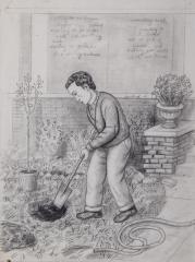 Preparatory Drawing for Man Planting a Tree