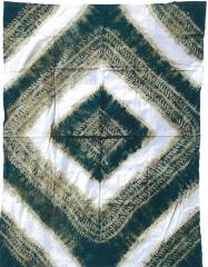 Diamond Pattern Adire Eleso (or Stitch-Dyed) from Liberia