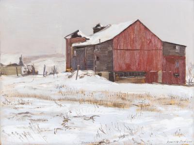 Red Barn in the Snow