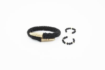 Mourning Jewelry: Bracelet and Earrings