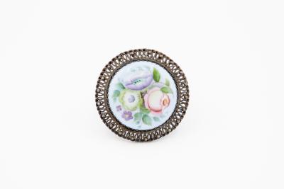 Mourning Jewelry: Enamel Broach