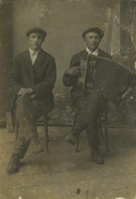 Untitled (Portrait of Two Men with an Accordian)