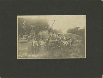 Untitled (Men with Tractor and Horses)