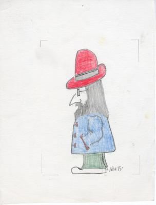 Untitled Sketch (Man with Red Hat)