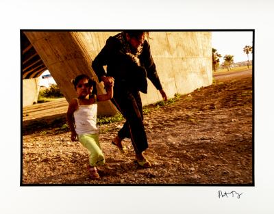 Crossing into America from Mexico, Laredo, Texas