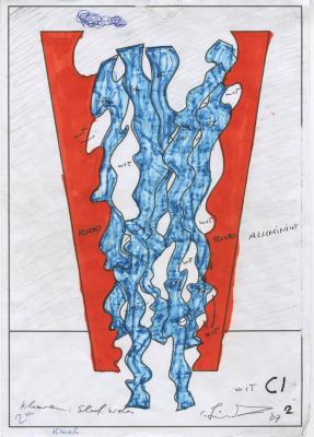 Preparatory Drawing of "Steel Water (VR)"