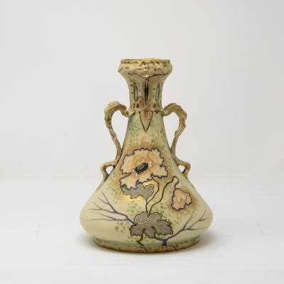 Austrian Amphora Vase with Poppy Design