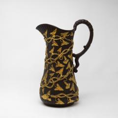 Bohemian Pitcher with Gold Morning Glory Motif