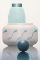 Untitled (Pink Pot with Blue Ball)