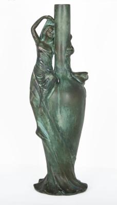 French Amphora Vase with Figure