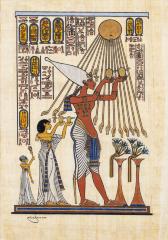 King Akhenaten & Nefertiti with their Family