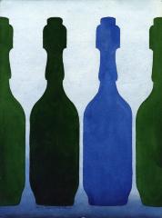 Untitled (Blue and Green Bottles)