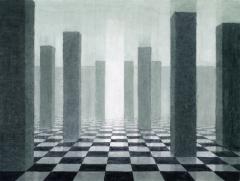 Untitled (Columns on Checkered Floor)