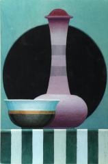 Untitled (Vase and Bowl with Black Circle)