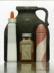 Untitled (Black Jug with Glue)