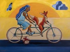 In Tandem (A Fox and a Bluebird)