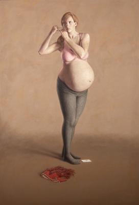 Lindy Nine Months Pregnant at Kimbell Museum