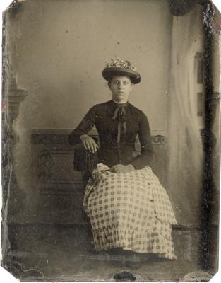 Untitled (Portrait of Woman with Patterned Skirt) 